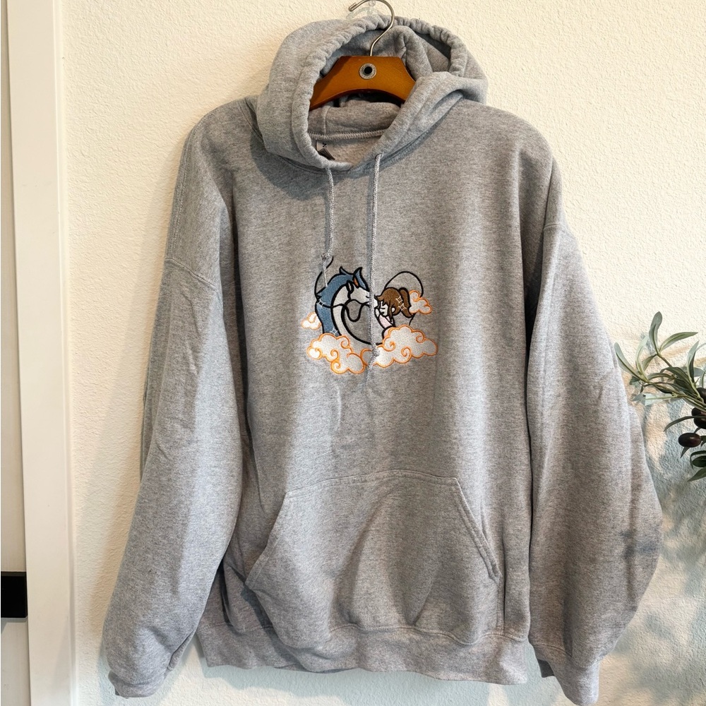 Gildan Gray Hoodie with Graphic Design